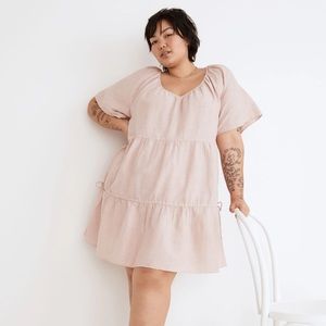 Madewell Lorelei linen blend mini dress